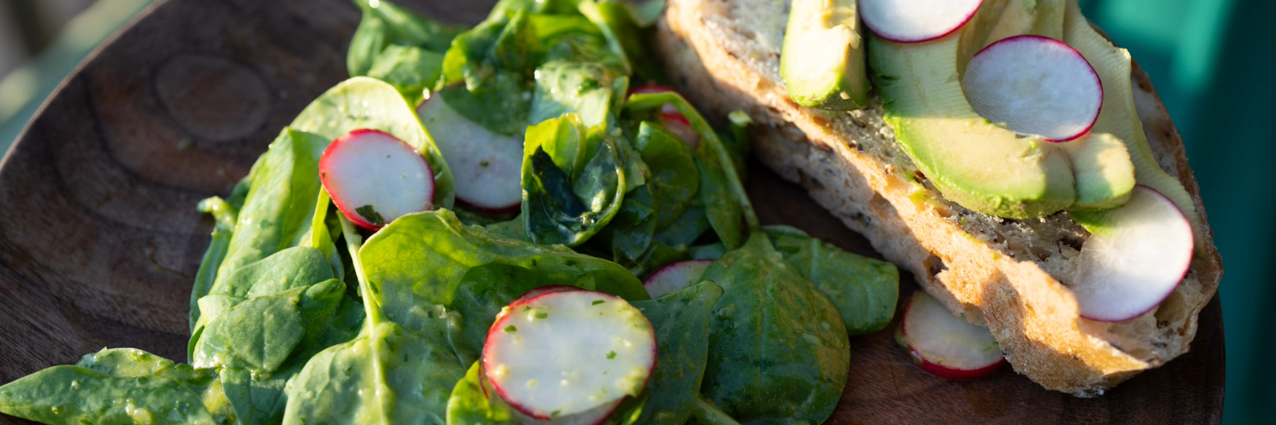 Brat Green Salad and Avocado Toast Recipe