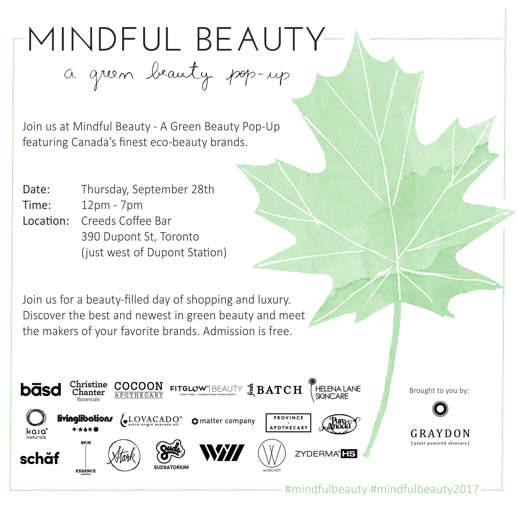 Mindful Beauty - A Green Beauty Pop-Up